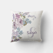 パープルフローラ装飾用クッション クッション (裏面)