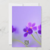 パープルフローラ誕生日 招待状 (裏面)