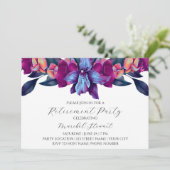 パープルフローラ退職パーティの招待状 招待状 (スタンド正面)