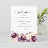 パープルフローラ開花Sweet sixteen招待状 招待状 (スタンド正面)