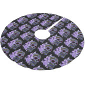 パープルフローラ黒砂糖スカルデーオブザデッド ブラッシュドポリエステルツリースカート (アングル)