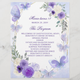 パープルフローラ18キャンドル・バラセレモニー・プログラム