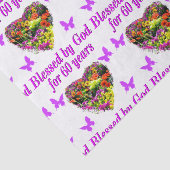 パープルフローラ60番目の誕生日デザイン 薄葉紙 (詳細)