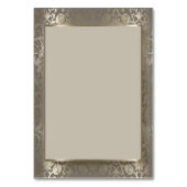 パープルフローラ&アンティークシルバーダマスク – 座席表 テーブルナンバー (裏面)