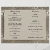 パープルフローラ&アンティークシルバー結婚式 プログラム (裏面)