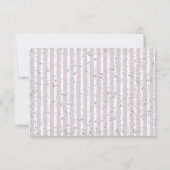 パープルフローラ&シルバーウェディングRSVP応答 出欠カード (裏面)