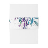 パープルフローラ&シルバー紙吹雪結婚式招待状 招待状ベリーバンド (裏面例)