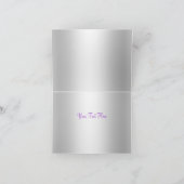 パープルフローラ&ボウサンキューカード サンキューカード (内部)