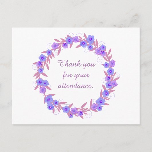 パープルフローラ ポストカード (正面)