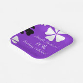 パープルフローラ、名前、70thバースデーパーティースクエア ペーパープレート (傾斜あり)