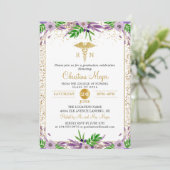 パープルフローラRN看護学校卒業パーティー 招待状 (スタンド正面)