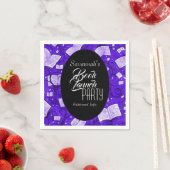 パープルブックの起動パーティー スタンダードカクテルナプキン (インサイチュ)