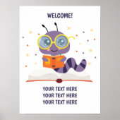 パープルブックワームテーマ ポスター (正面)