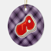 パープルブッチャーのステーキ セラミックオーナメント (左)