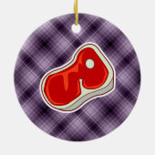 パープルブッチャーのステーキ セラミックオーナメント (裏面)