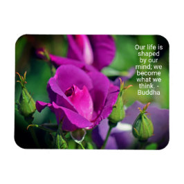 パープルブディングバラやる気を起こさせる引用文 マグネット