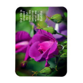 パープルブディングバラやる気を起こさせる引用文 マグネット (縦)