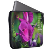 パープルブディングバラやる気を起こさせる引用文 ラップトップスリーブ (正面右)