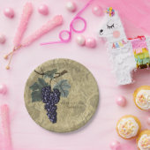 パープルブドー結婚ズブドウブライダルパーティ ペーパープレート (パーティー)