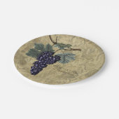 パープルブドー結婚ズブドウブライダルパーティ ペーパープレート (アングル)