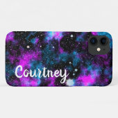 パープルブパーソナライズされたルー銀河系コスミック宇宙 Case-Mate iPhoneケース (裏面(横))