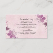 パープルブモダンタフライ 名刺 (裏面)