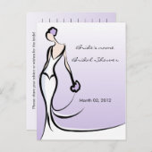 パープルブライダルシャワーアドバイスカード アドバイスカード (正面/裏面)