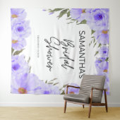 パープルブライダルシャワーフラワータペストリー タペストリー (インサイチュ(横))