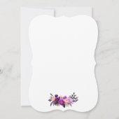 パープルブライダルシャワーブランチ招待状B 招待状 (裏面)