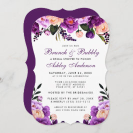 パープルブライダルシャワーブランチ招待状BP 招待状