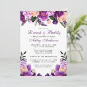 パープルブライダルシャワーブランチ招待状P 招待状 (スタンド正面)