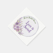 パープルブライダルシャワーペーパーナプキン スタンダードカクテルナプキン (角)