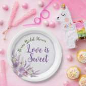 パープルブライダルシャワー紙プレート ペーパープレート (パーティー)