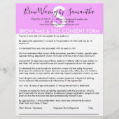 パープルブラウワックスティント顧客の同意放棄型枠 チラシ (裏面)