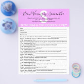 パープルブラウワックスティント顧客の同意放棄型枠 チラシ (シングル)