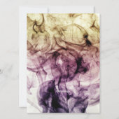 パープルブラウンスモークダスト抽象芸術パーソナライズ 招待状 (裏面)