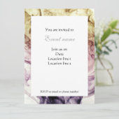 パープルブラウンスモークダスト抽象芸術パーソナライズ 招待状 (スタンド正面)