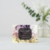 パープルブラウンスモークダスト抽象芸術モノグラム 名刺 (スタンド正面)