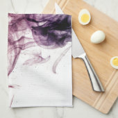 パープルブラウンスモークダスト抽象芸術 キッチンタオル (四つ折り)