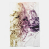 パープルブラウンスモークダスト抽象芸術 キッチンタオル (縦)