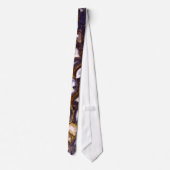 パープルブラウンホワイトアゲートデザイン ネクタイ (裏面)