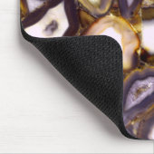 パープルブラウンホワイトアゲートデザイン マウスパッド (コーナー)