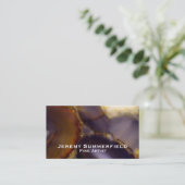 パープルブラウンホワイトアゲートデザイン 名刺 (スタンド正面)