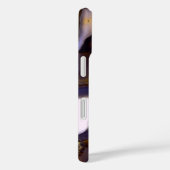 パープルブラウンホワイトアゲートデザイン Case-Mate iPhoneケース (裏面 / 右)