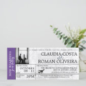 パープルブラジ結婚ルの搭乗券招待状 (スタンド正面)