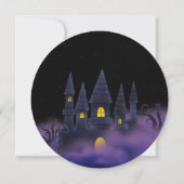 パープルブラックよくはしゃぐおもしろいハロウィン(sm.circle) 招待状 (裏面)