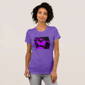 パープルブラックキャット Tシャツ (正面フル)