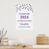 パープルブラックグラードカスタムパーティー20x30 ポスター (キッチン)