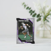 パープルブラックサッカーのトレーディングカードサッカー選手 コーリングカード (スタンド正面)