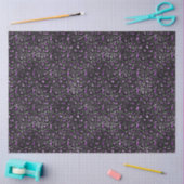 パープルブラックスパークルヒョウ柄 薄葉紙 (クラフト)